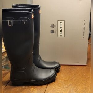 Hunter Women's Original Tall Black Rain Boots, Size 9